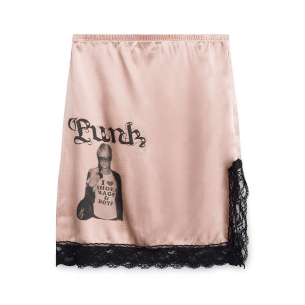 Pink Punk Silk Skirt