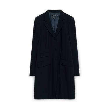 DKNY Black Blazer Trench Coat