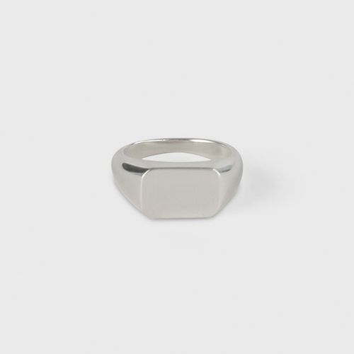 Cushion Signet Ring - 925 Silver