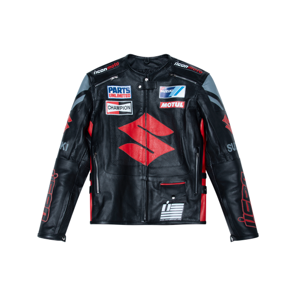 Suzuki Black and Red Motorcycle Jacket