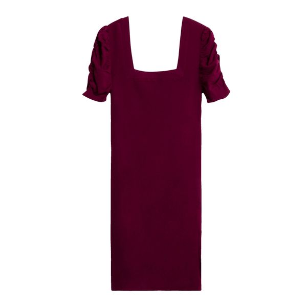 Public Habit Cindy Midi Dress in Burgundy