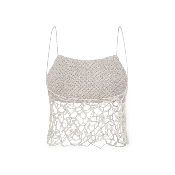 Distressed Top in Cream