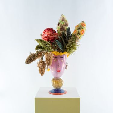 Primitivo Pink Delite pink with blonde hair by Hugh Findletar, 2024