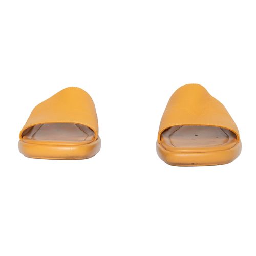 Paloma Wool Yellow Leather Slides