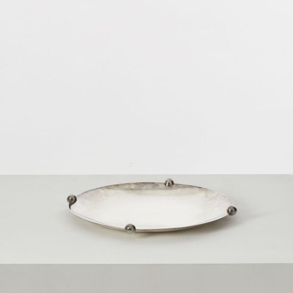 Lino Sabattini La Giostra Silver-Plated Dish, Italy, 1987