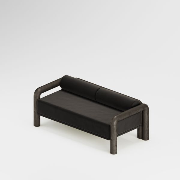 Prowling Velvet Sofa with Solid Wood Legs