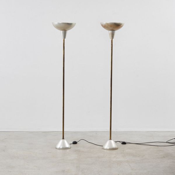 Pair of Luigi Caccia Dominioni LTE1 Floor Lamps Azucena, Italy, 1940s