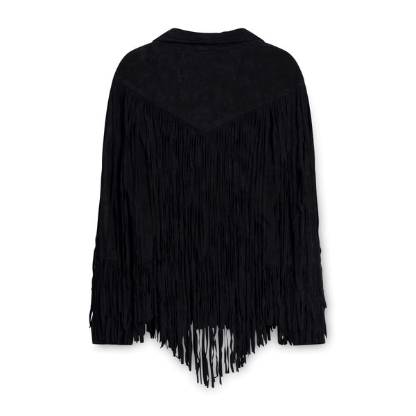 Vintage Denim & Supply Ralph Lauren Fringed Suede Jacket - Black