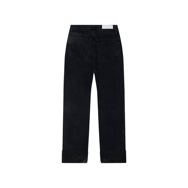 RE/DONE Black High Rise Loose Long Jeans