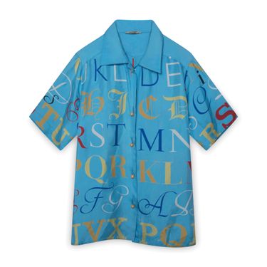 Hermès Literature Alphabet Silk Shirt