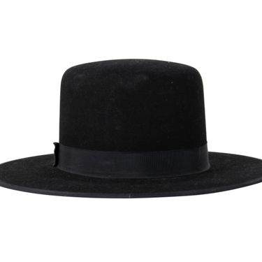 Stetson Amish Buffalo Fur Felt Open Crown Fedora Hat