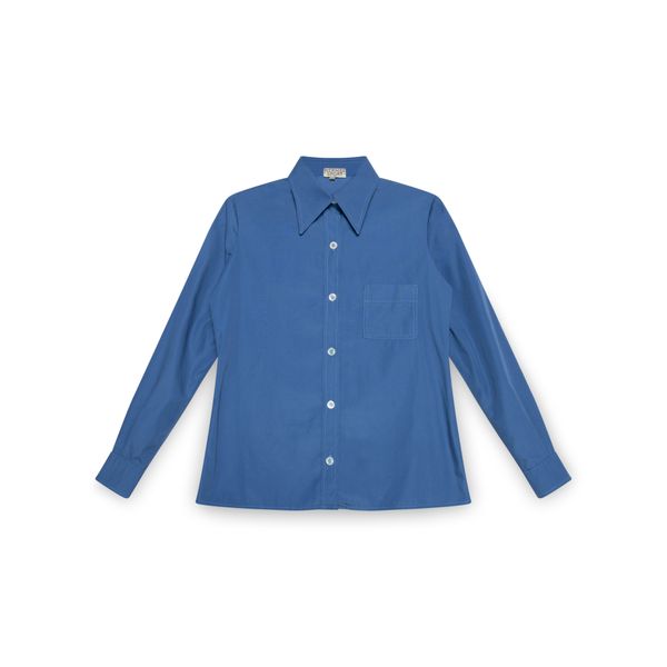 Hermes Sport 80's Blue Button Up