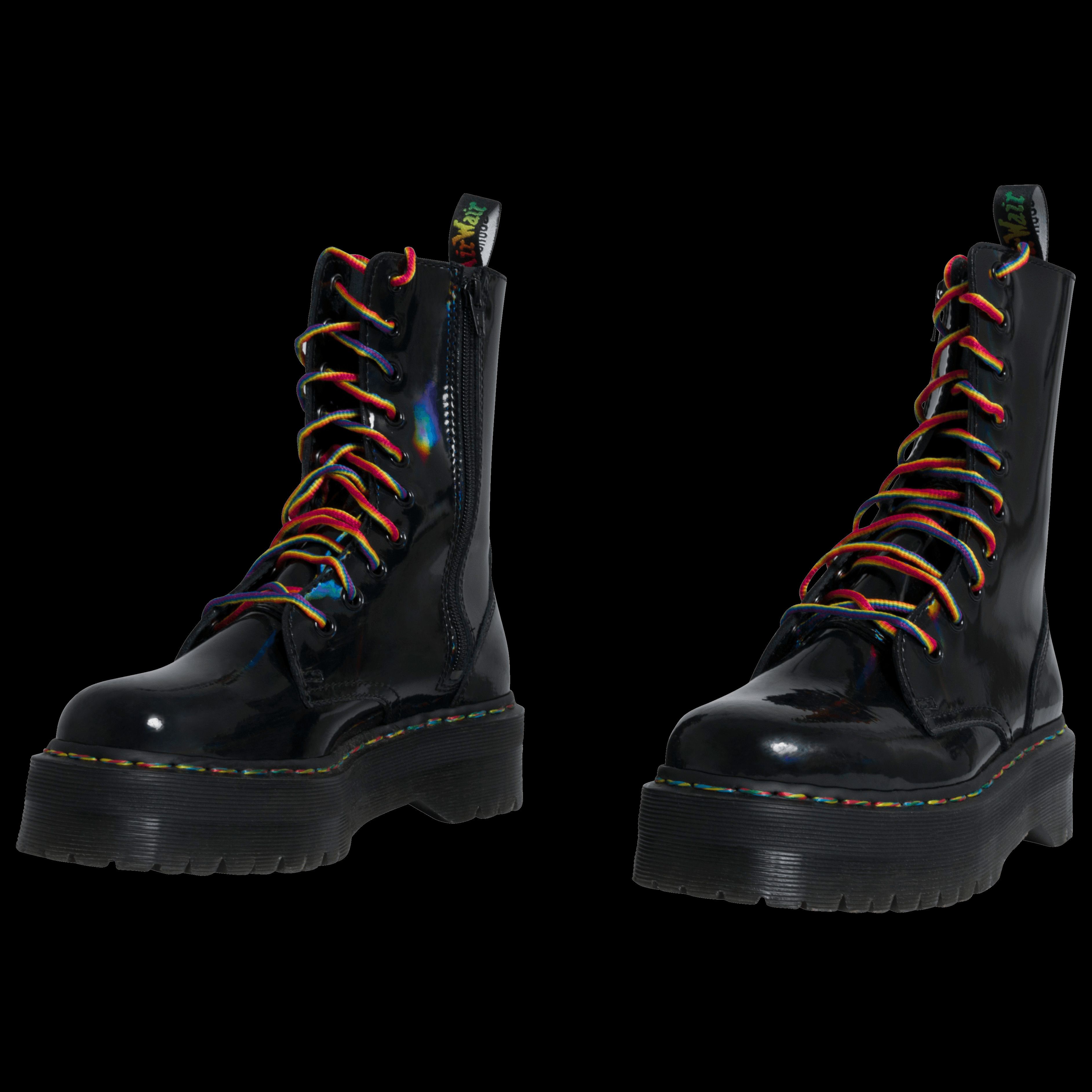 Dr. martens jadon outlet hi 10-eye rainbow boot