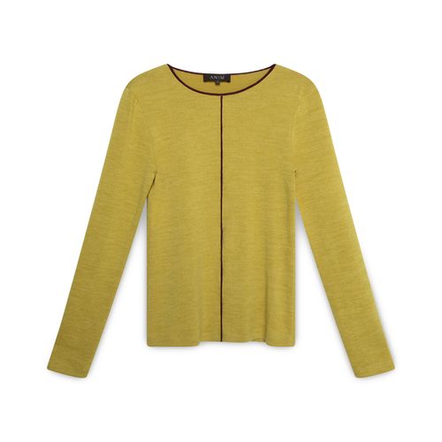Anim Yellow Top with Contrast Stitches