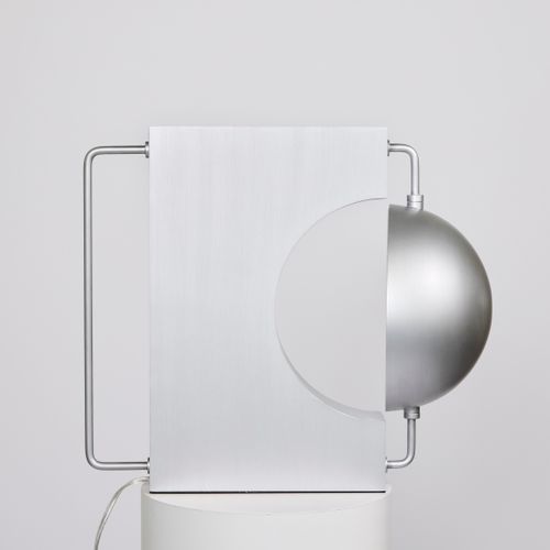 Half Table Lamp in Silver