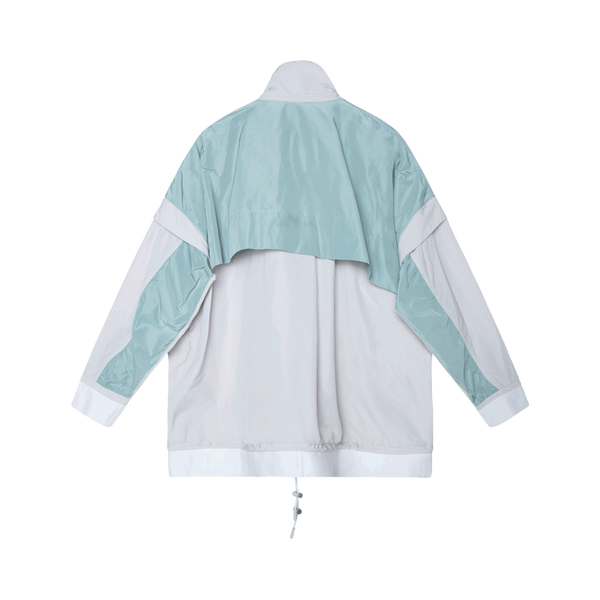 Convertible Nylon Jacket in Ivory/Mint
