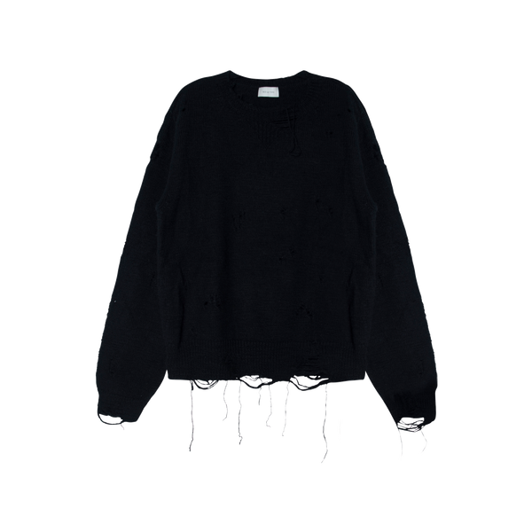 Bed J.W. Ford Black Distressed Sweater