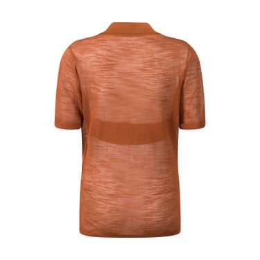 Jacquemus Polo Top with Halter Bandeau- Rust 
