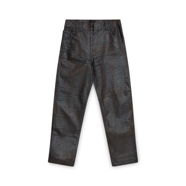 Jean Paul Gaultier Homme Cracked Print Leather Pants
