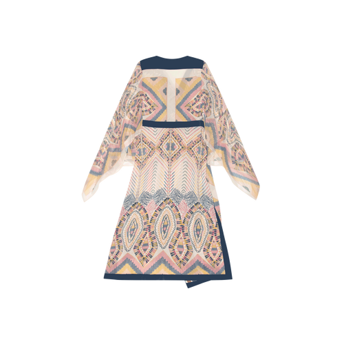 BCBGMAXAZRIA Printed Asymmetrical Dress 