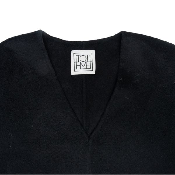 Totême Black Double Wool Cashmere Pullover