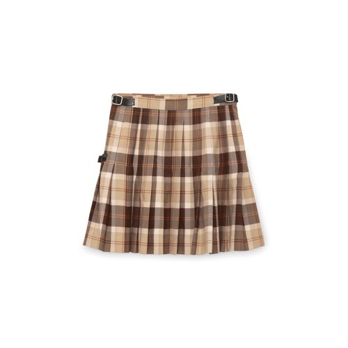 Vintage Plaid Pleated Skirt