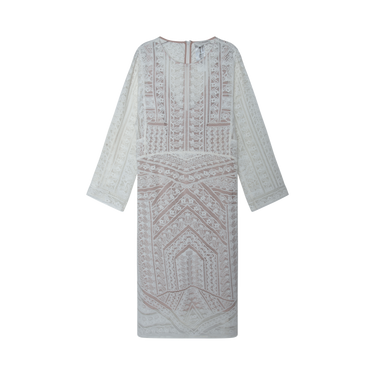 BCBGMAXAZRIA Runway 2016  White Lace Long Sleeve Dress