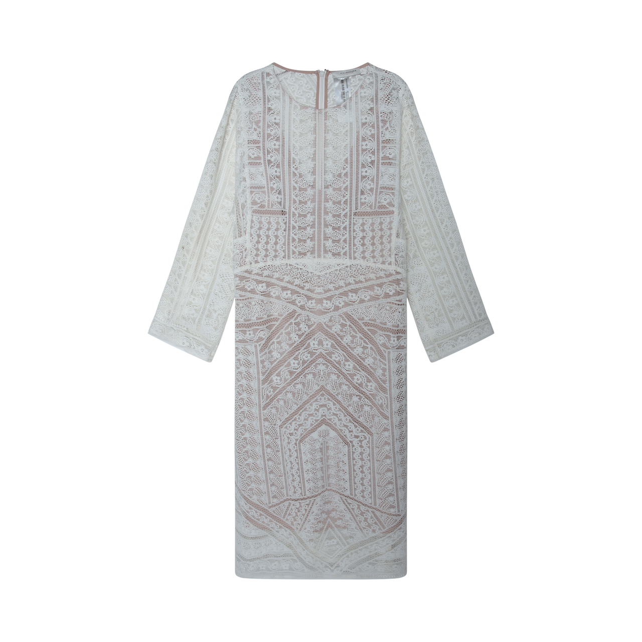 BCBGMAXAZRIA Runway 2016 White Lace Long Sleeve Dress by Agnes