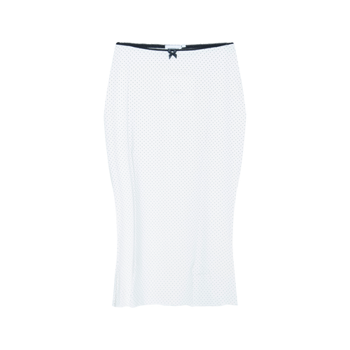 Freja White Midi Skirt