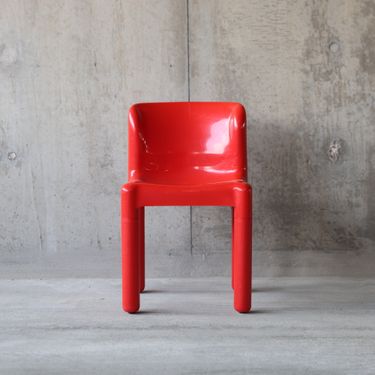 Glossy Red Model 4875 Chair by Carlo Bartoli for Kartell, 1970s