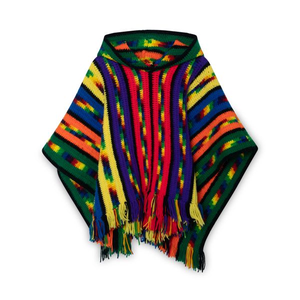 Lord von Schmitt Crochet Poncho Hoodie