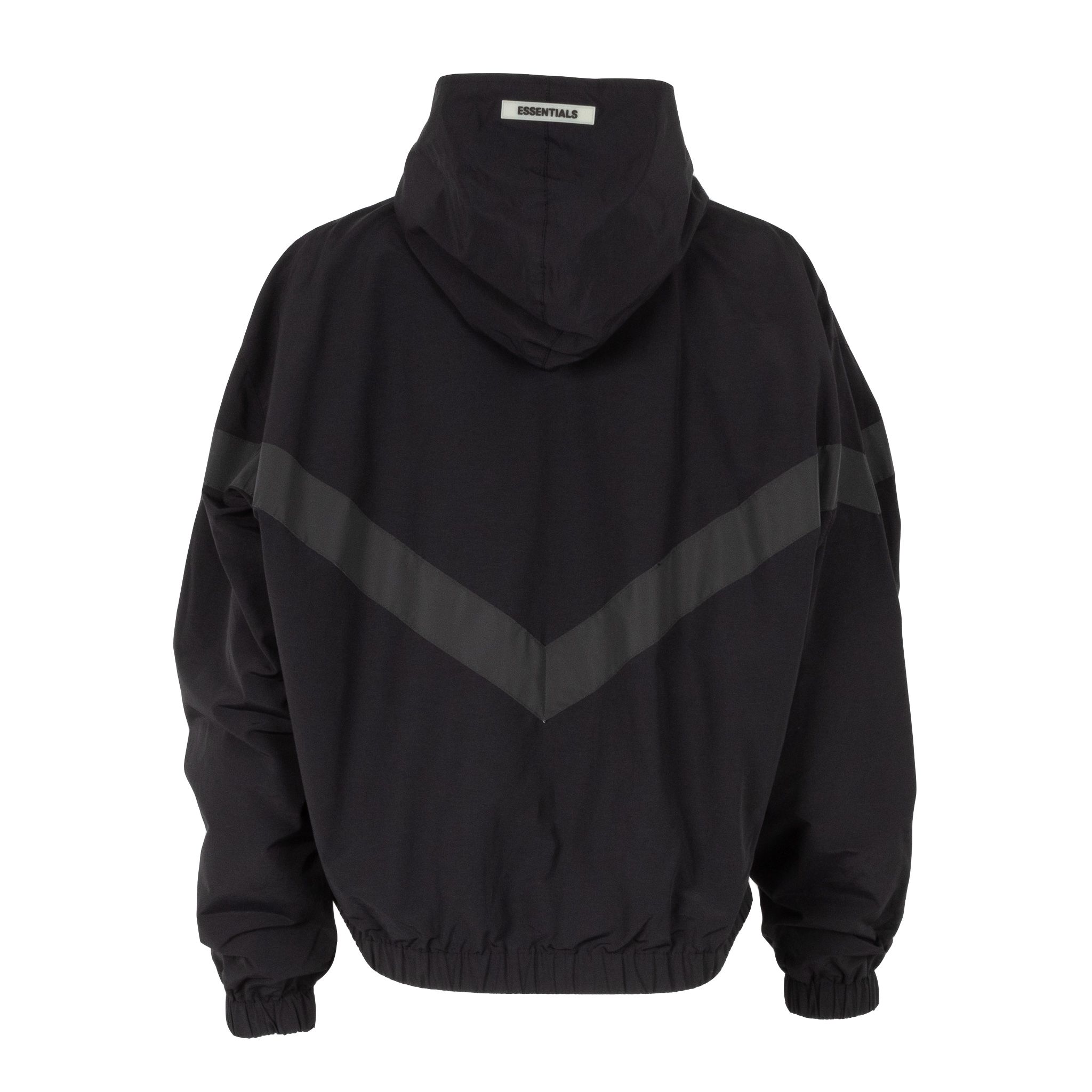 Fear of god essentials zip anorak windbreaker jacket black sale