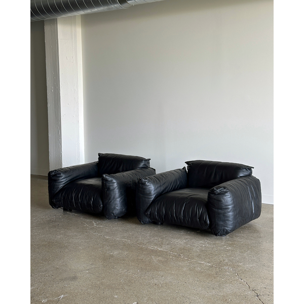 Pair of First Edition Marenco Arm Chairs by Mario Marenco for Arflex, Italy, 1970
