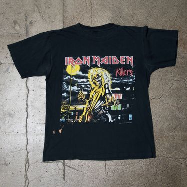 Vintage Black 'Iron Maiden' t-shirt