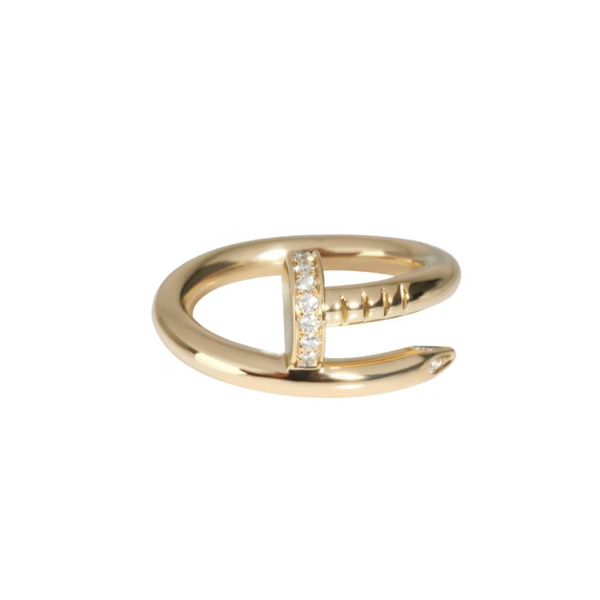 Cartier 18k Yellow Gold Juste Un Clou Diamond Nail Ring