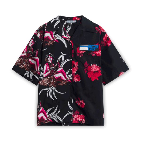 Prada Milano Black Hawaiian Shirt