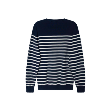 Sunspel Navy and White Striped Jumper