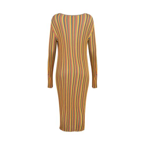 Valentina L Fontana Multicolor Striped Knit Dress