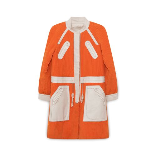 Marc Jacobs Orange Ruffled Coat
