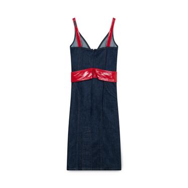 Dolce & Gabbana Denim Dress with Red Accents