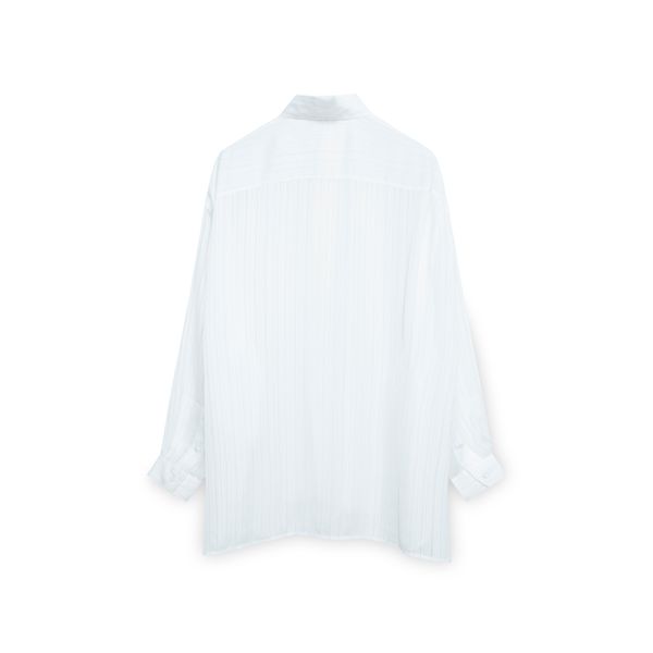 Acne Studios White Sheer Striped Blouse