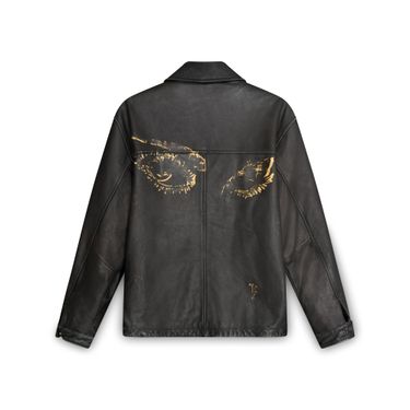 Club Glam Leather Bomber