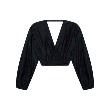 Matteau Black Open Back Blouse