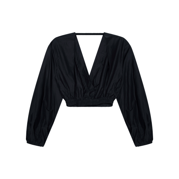 Matteau Black Open Back Blouse