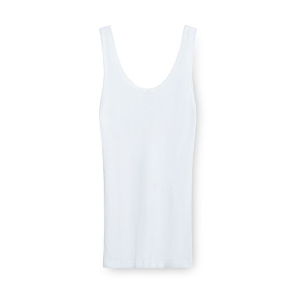 Vintage White Knit Tank