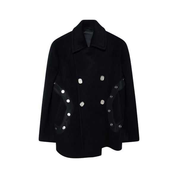 Namacheko Alep Decorative-Button Wool Peacoat