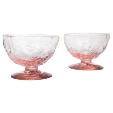 Morgantown Blush Crinkle Cups Set