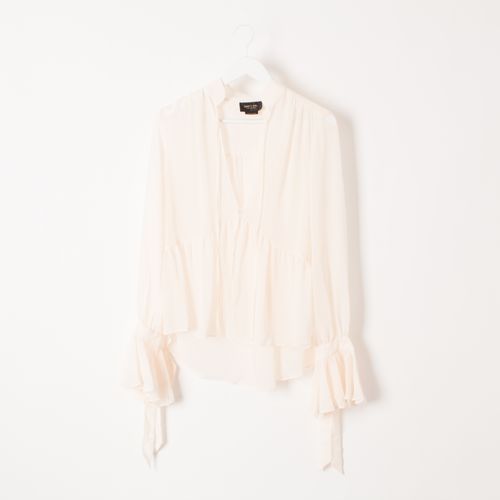 Nasty Gal Collection Silk Peasant Top
