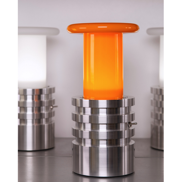 Mycelium Lamp in Glossy Orange