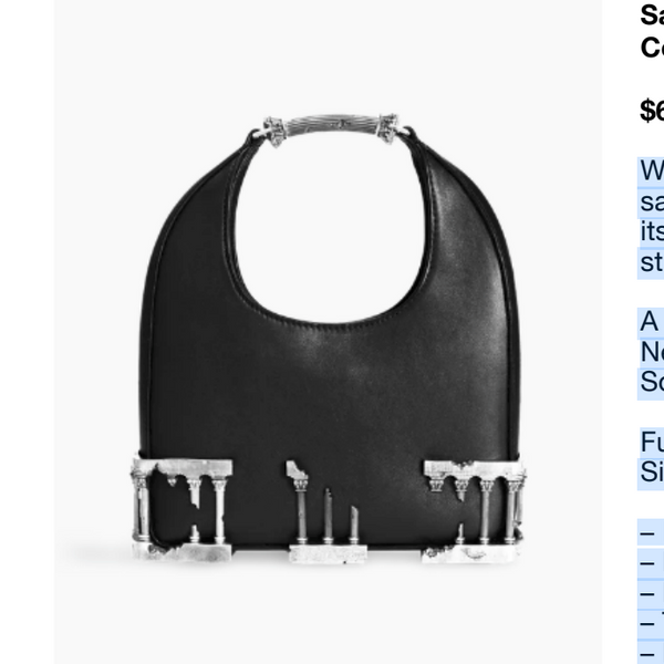 Sanctuary Hand Bag, Full Sterling Silver Colonnade